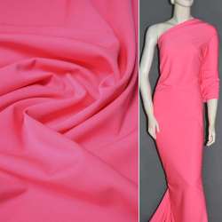 Ткань костюмная бистрейч розовая (ультра) ш.150