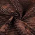 Коттон стрейч рубчик с шенилловой нитью коричневый ш.150