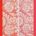 Кружевное полотно стрейч персиковое веточка с цветами ш.152