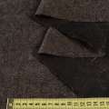 Шерсть дублированная коричнево-бежевая с черной вышивкой, ш.143
