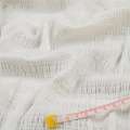 Рубашечная ткань стрейч в полоску жатую, белая, ш.85