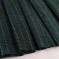 Ткань костюмная елочка черно-зеленая с бежевой полоской ш.147