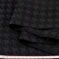 Жаккард черный с шениллом гусиная лапка ш.150