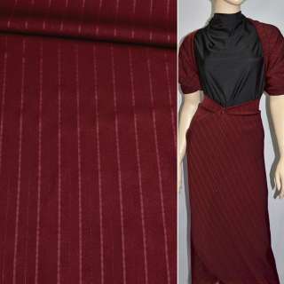 Ткань костюмная бордовая в полоску с люрексом ш.150