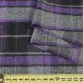 Шотландка костюмная серо-черно-фиолетовая, ш.145