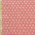 Коттон с ворсом розовый, бежевые зайки, ш.150