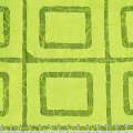 Кружево лаймовое нашитые квадраты из ткани на сетке ш.140