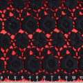 Кружево макраме черное маленькие цветочки 15мм ш.115