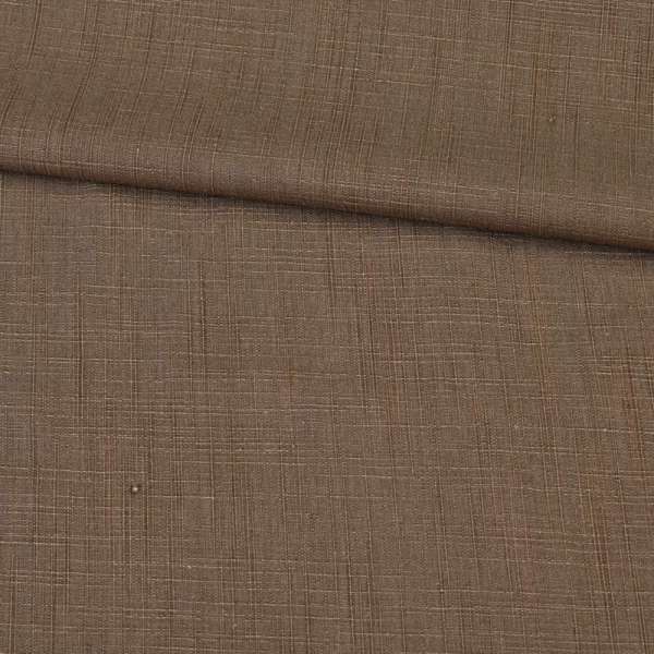 Льон костюмний світло-коричневий з бавовною, ш.140