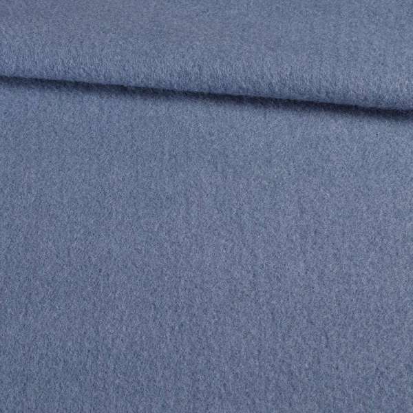 Лоден мохер пальтовый голубой темный, ш.155