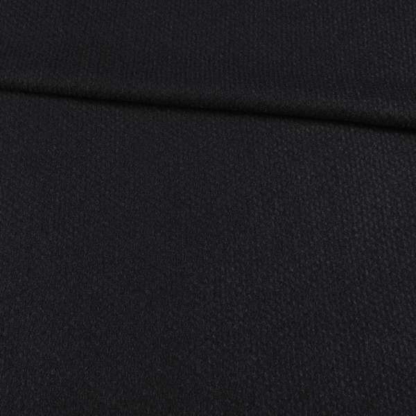 Лоден букле пальтово-костюмный фактурная полоса черный, ш.150
