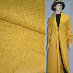 Лоден букле крупное пальтовый желтый, ш.156