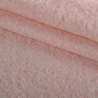 Лоден букле крупное с ворсом пальтовый розово-персиковый, ш.150
