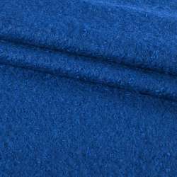 Лоден букле крупное с ворсом пальтовый синий ультра, ш.150