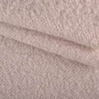 Лоден*  букле крупное разнофактурное пальтовый бежевый с розовым оттенком, ш.150
