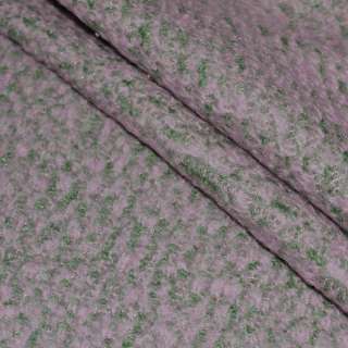 Лоден букле крупное диагональ пальтовый розово-зеленый, ш.150