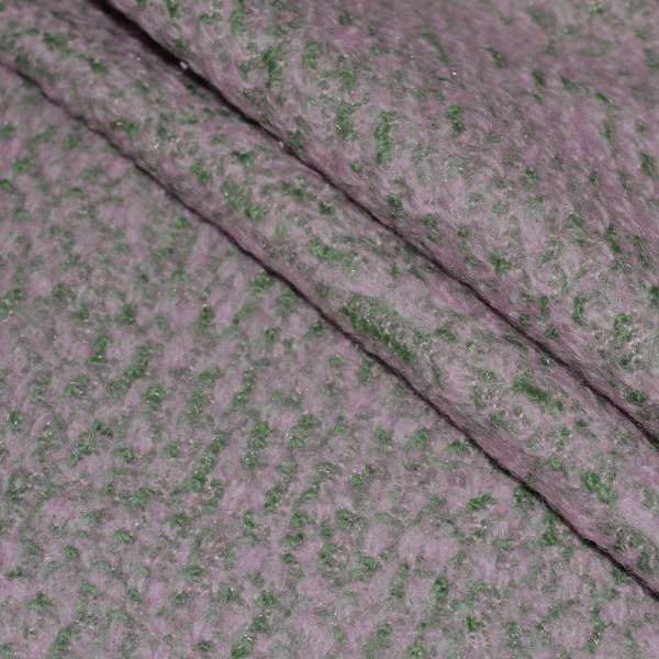 Лоден букле крупное диагональ пальтовый розово-зеленый, ш.150
