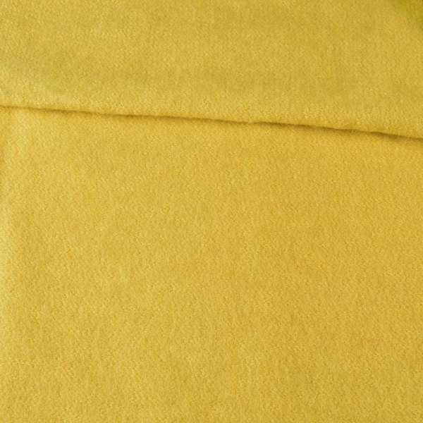 Лоден мохер диагональ пальтовый  желтый, ш.160