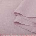 Муслин (марлевка жатая двойная) розово-серый, белые лапки, ш.140