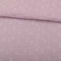 Муслин (марлевка жата подвійна) рожево-сірий, білі лапки, ш.140