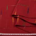 Ткань пальтовая с шерстью красная с цветными нитями ш.150