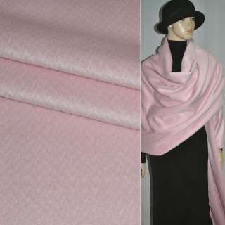 Пальтова тканина з ворсом стриженим ялинка рожева, ш.150