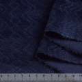 Пальтова тканина з ворсом стриженим ялинка зигзаг синя темна, ш.150