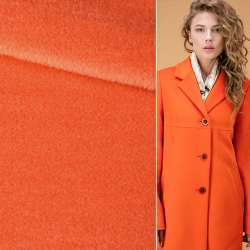 Пальтова тканина з ворсом помаранчева яскрава, ш.152