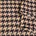 Пальтова тканина з ворсом гусяча лапка 20мм бежево-коричнева, ш.152