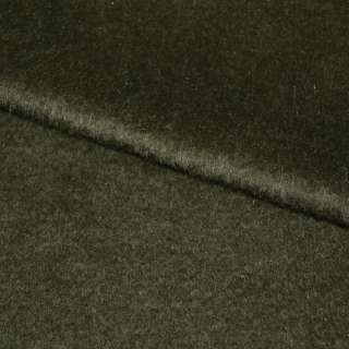 Пальтовая ткань с ворсом зеленая темная, ш.150