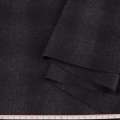 Шотландка костюмная фиолетовая клетка на сером темном фоне, ш.150