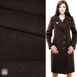 Пальтова тканина 2-х-стор. коричнева, ш.150