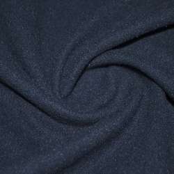 Пальтова тканина на трикотажній основі темно-синя, ш.160