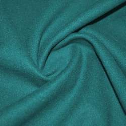 Пальтова тканина на трикотажній основі синьо-зелена, ш.155