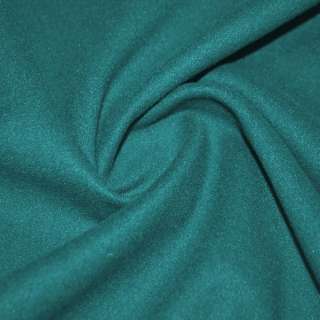 Пальтовая ткань на трикотажной основе сине-зеленая, ш.155