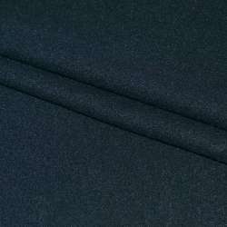 Пальтова тканина на трикотажній основі синьо-чорна, ш.162