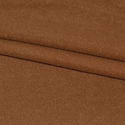 Пальтовая ткань на трикотажной основе коричневая, ш.155