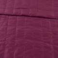 Тканина плащова стьобана матова смужка 5 см фіолетова, ш.150