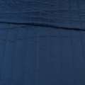 Ткань плащевая стеганая матовая полоска 5 см синяя темная, ш.145