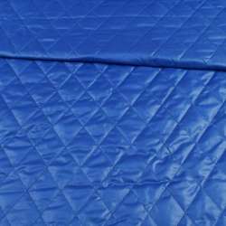 Ткань плащевая стеганая ромбы 7х5 см синяя, ш.150