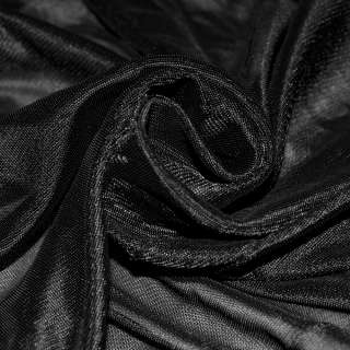 Ткань подкладочная трикотажная черная, ш.150