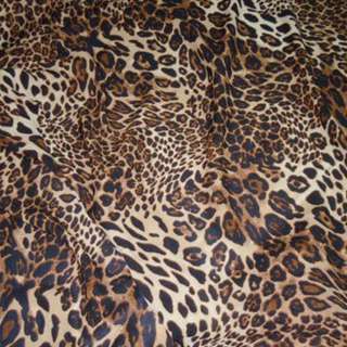 Поплин диллон бежевый темный с черным принт леопард ш.150