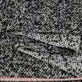 Рогожка букле пальтова меланж чорно-біла, ш.155