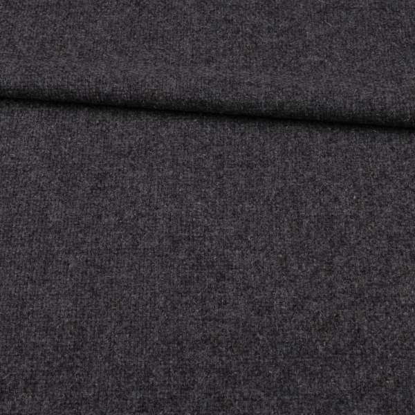 Рогожка костюмная шерстяная серая темная ш.145
