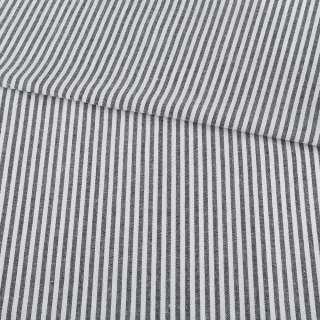 Рубашечная ткань в полоску 4мм черную, белую, ш.145