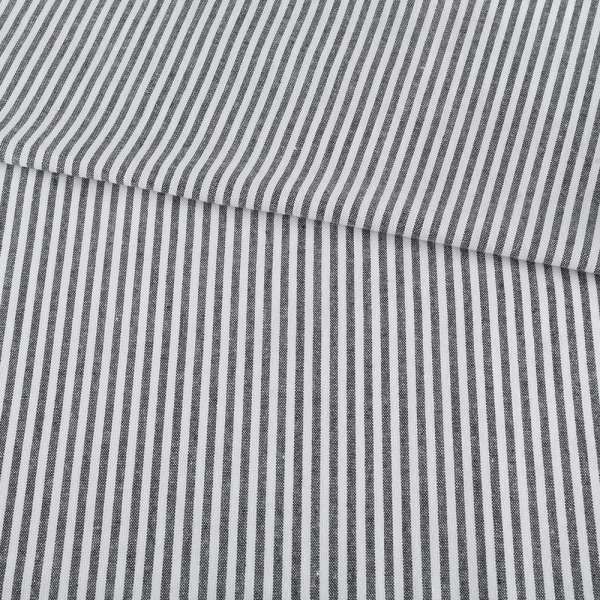Рубашечная ткань в полоску 4мм черную, белую, ш.145