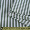 Рубашечная ткань в полоску 6мм белую, зеленую, ш.150