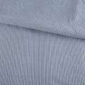 Сорочкова тканина в смужку сіро-блакитну, біла, ш.140