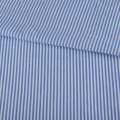 Рубашечная ткань в полоску бело-голубую, ш.145