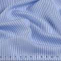 Віскоза сорочкова в смужку 4х1мм білу, блакитна, ш.140